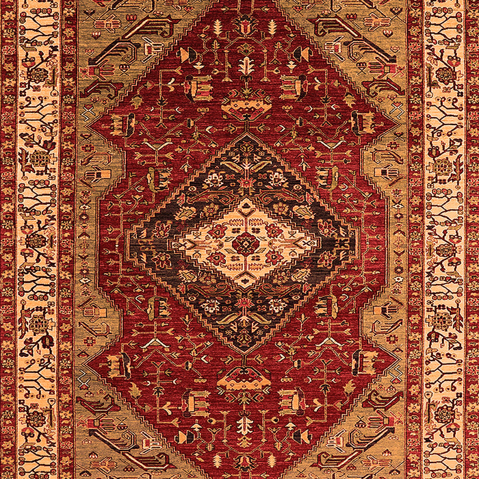 Machine Washable Persian Orange Traditional Area Rugs, wshurb2359org