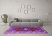 Machine Washable Persian Purple Traditional Area Rugs in a Living Room, wshurb2359pur