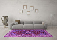 Machine Washable Persian Purple Traditional Rug, wshurb2359pur