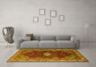 Machine Washable Persian Yellow Traditional Rug in a Living Room, wshurb2359yw