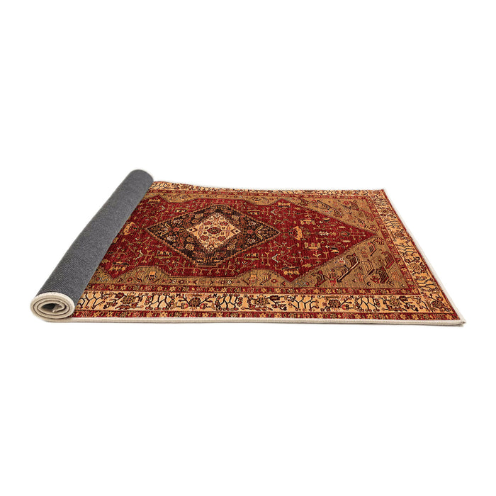 Sideview of Persian Orange Traditional Rug, urb2359org