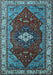Machine Washable Persian Light Blue Traditional Rug, wshurb2359lblu