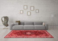 Machine Washable Persian Red Traditional Rug, wshurb2359red