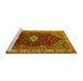 Sideview of Machine Washable Persian Yellow Traditional Rug, wshurb2359yw