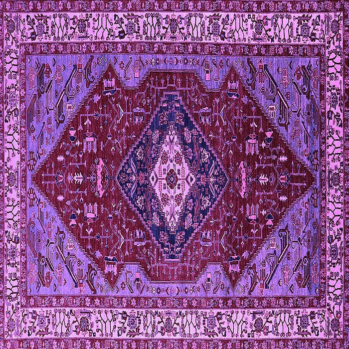 Square Persian Purple Traditional Rug, urb2359pur