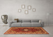 Machine Washable Persian Orange Traditional Area Rugs in a Living Room, wshurb2359org