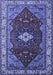 Machine Washable Persian Blue Traditional Rug, wshurb2359blu