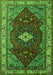 Machine Washable Persian Green Traditional Area Rugs, wshurb2359grn