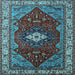 Square Persian Light Blue Traditional Rug, urb2359lblu