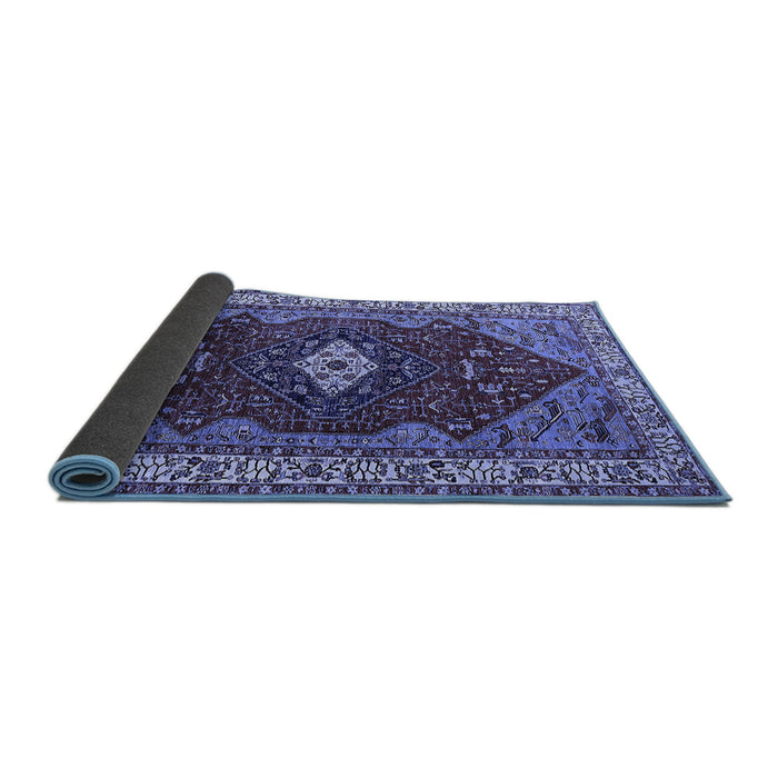Sideview of Persian Blue Traditional Rug, urb2359blu