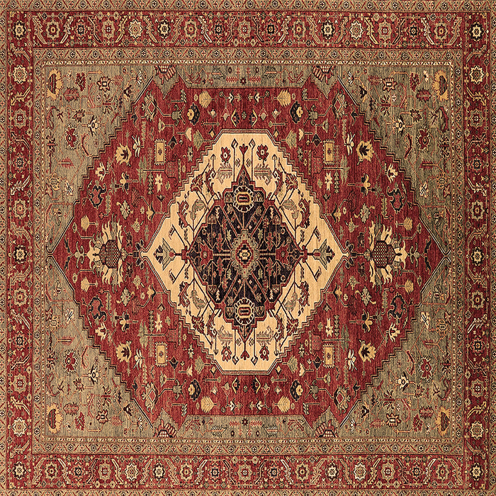Square Persian Brown Traditional Rug, urb2360brn