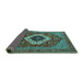 Sideview of Persian Turquoise Traditional Rug, urb2360turq