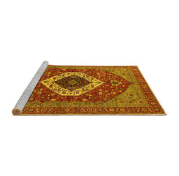 Sideview of Machine Washable Persian Yellow Traditional Rug, wshurb2360yw