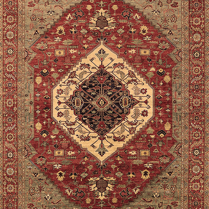 Machine Washable Persian Brown Traditional Rug, wshurb2360brn
