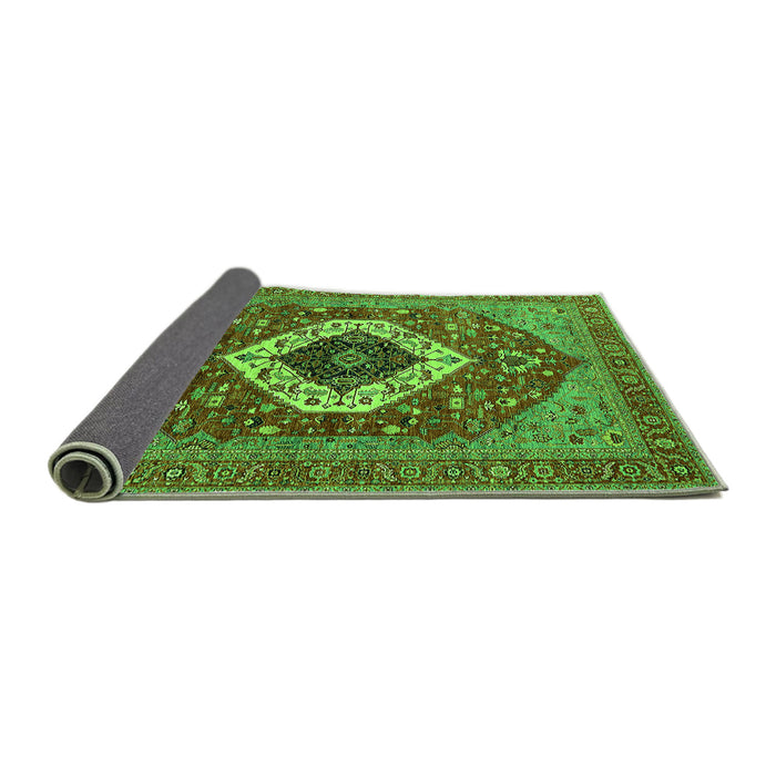 Sideview of Persian Green Traditional Rug, urb2360grn