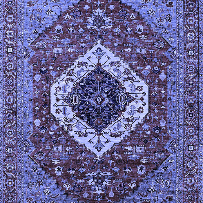 Machine Washable Persian Blue Traditional Rug, wshurb2360blu