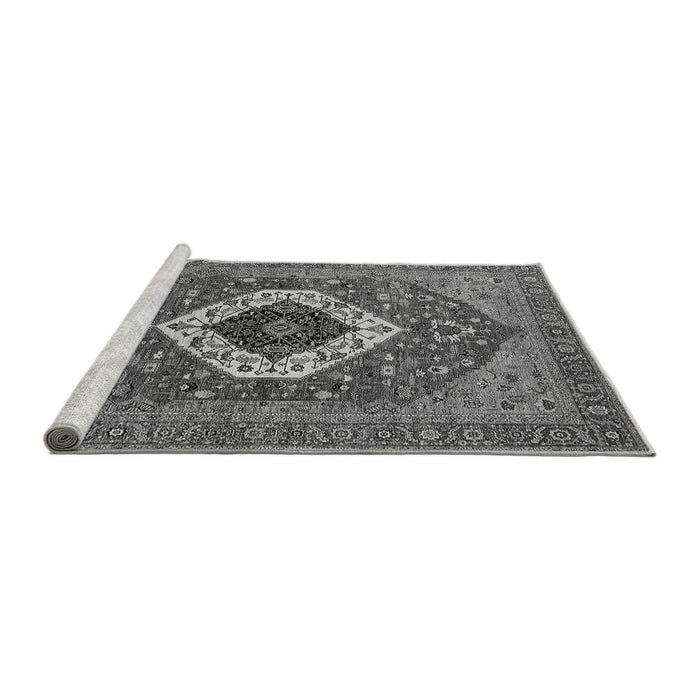 Sideview of Machine Washable Persian Gray Traditional Rug, wshurb2360gry