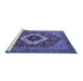 Sideview of Machine Washable Persian Blue Traditional Rug, wshurb2360blu