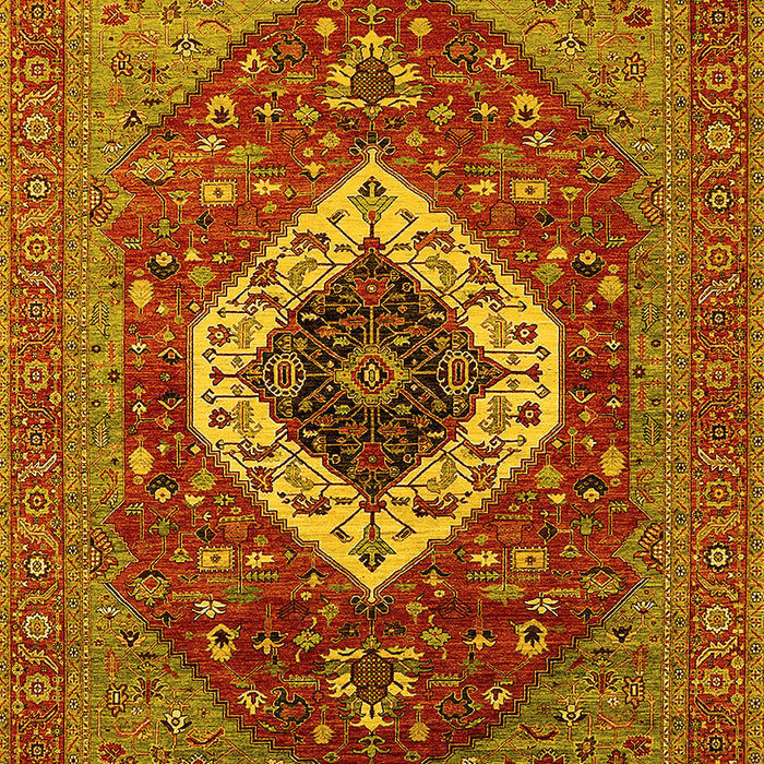 Machine Washable Persian Yellow Traditional Rug, wshurb2360yw