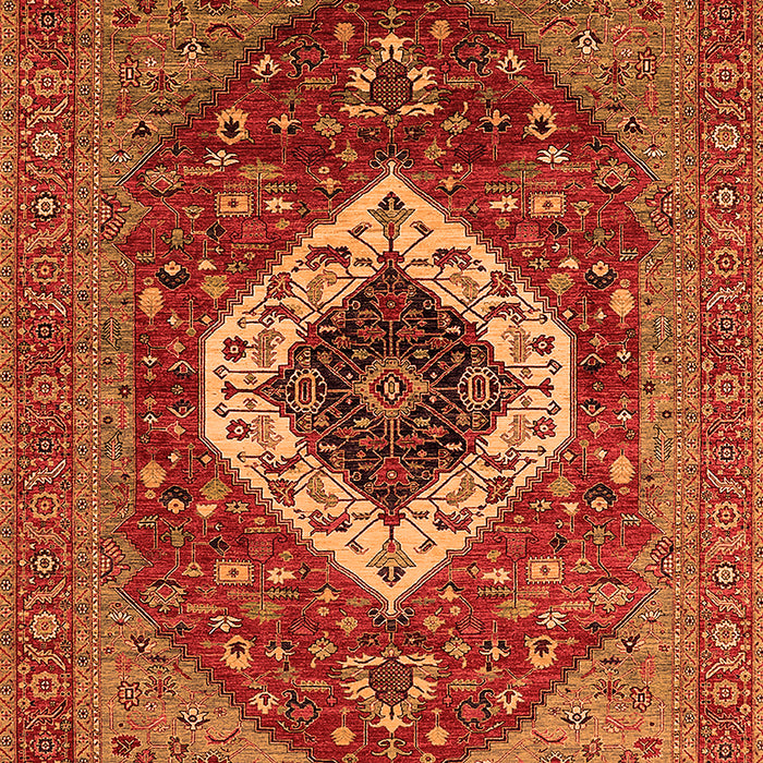 Machine Washable Persian Orange Traditional Area Rugs, wshurb2360org