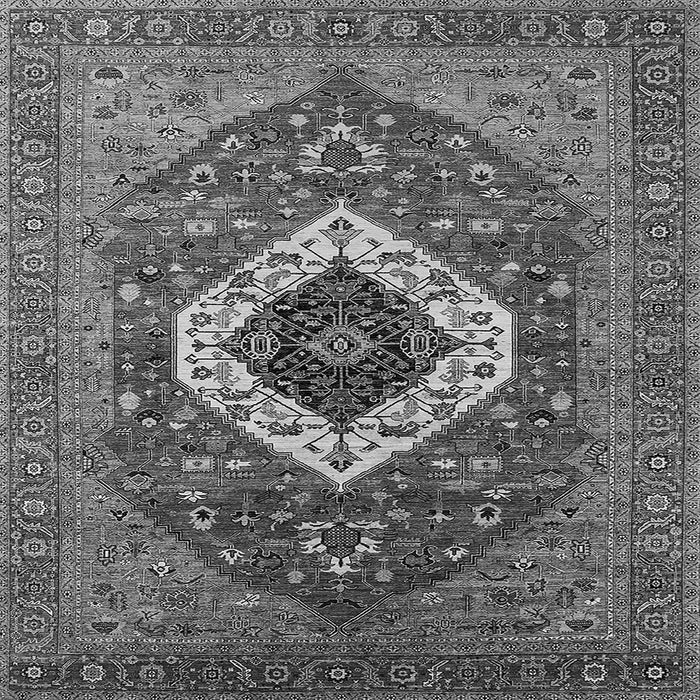 Square Persian Gray Traditional Rug, urb2360gry