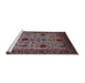 Sideview of Machine Washable Industrial Modern Rosy Pink Rug, wshurb2361