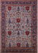 Mid-Century Modern Pink Oriental Rug, urb2361