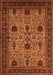 Machine Washable Oriental Orange Traditional Area Rugs, wshurb2361org