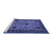 Sideview of Machine Washable Oriental Blue Traditional Rug, wshurb2361blu