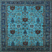 Square Oriental Light Blue Traditional Rug, urb2361lblu