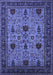 Machine Washable Oriental Blue Traditional Rug, wshurb2361blu