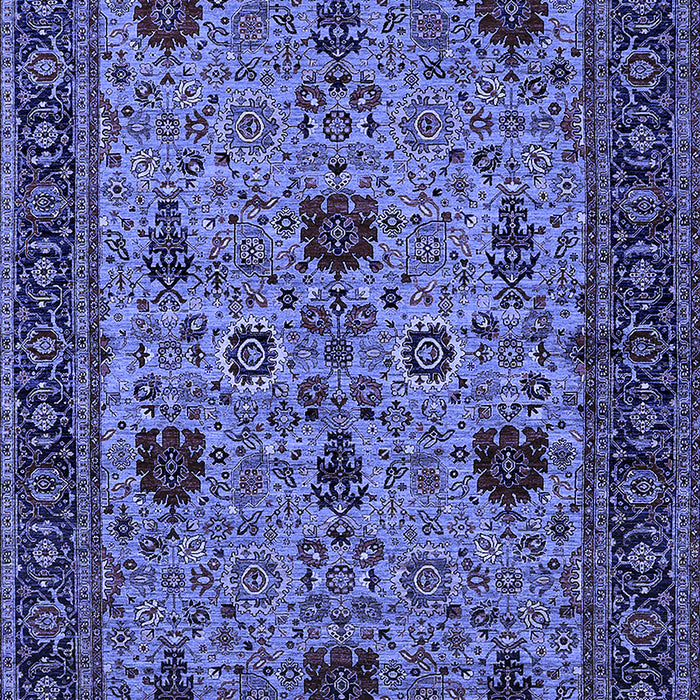 Machine Washable Oriental Blue Traditional Rug, wshurb2361blu