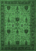 Oriental Emerald Green Traditional Rug, urb2361emgrn