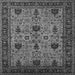 Square Oriental Gray Traditional Rug, urb2361gry