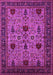 Machine Washable Oriental Pink Traditional Rug, wshurb2361pnk