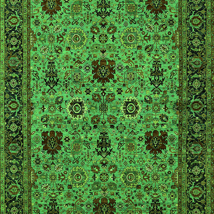 Oriental Green Traditional Rug, urb2361grn