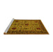 Sideview of Machine Washable Oriental Yellow Traditional Rug, wshurb2361yw