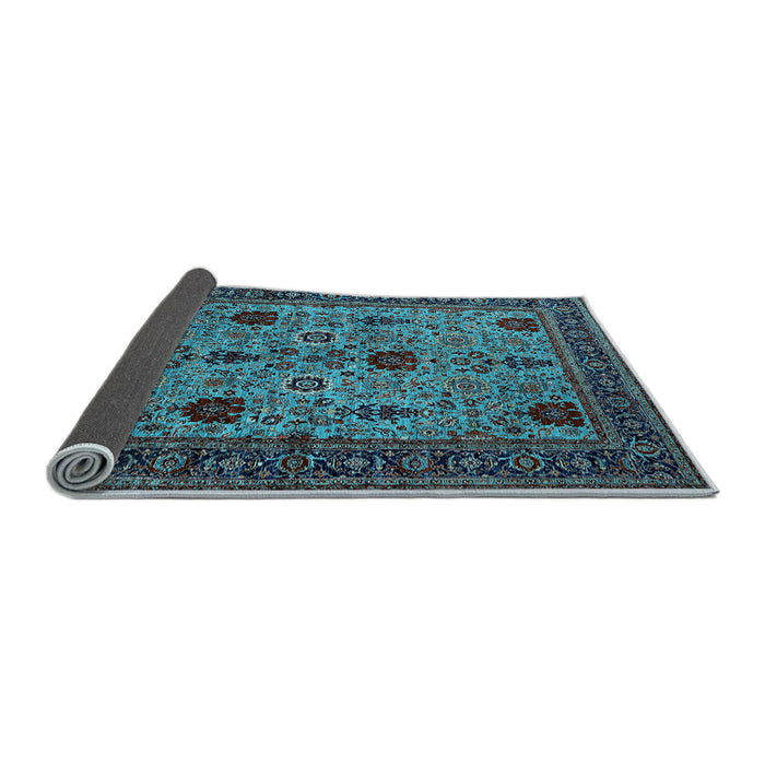 Sideview of Oriental Light Blue Traditional Rug, urb2361lblu