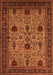 Oriental Orange Traditional Rug, urb2361org