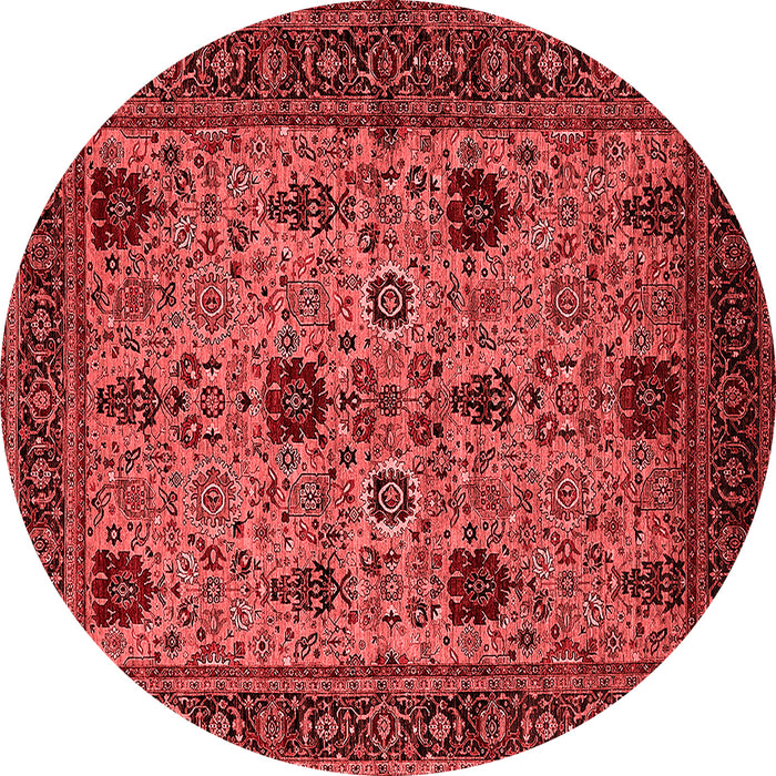 Machine Washable Oriental Red Traditional Rug, wshurb2361red