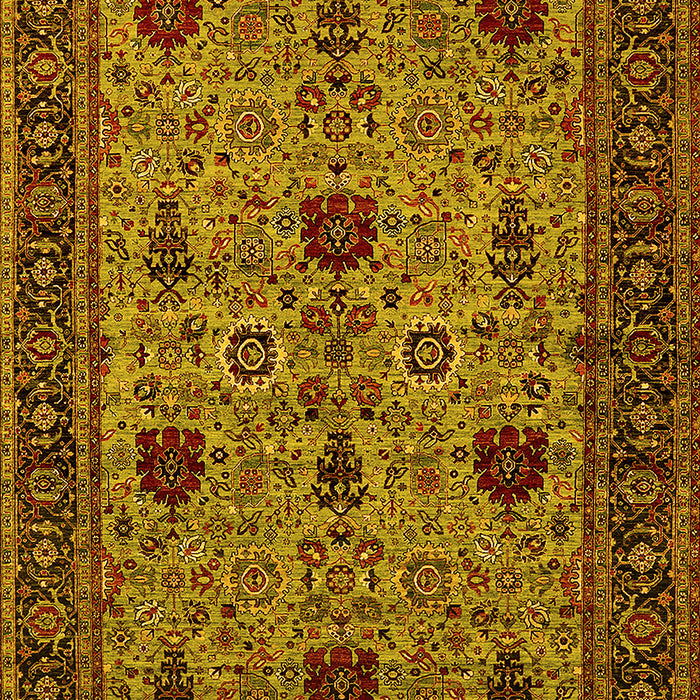Oriental Yellow Traditional Rug, urb2361yw