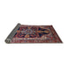 Sideview of Mid-Century Modern Deep Red Oriental Rug, urb2362