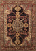 Machine Washable Oriental Brown Industrial Rug, wshurb2362brn