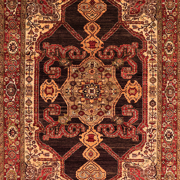 Machine Washable Oriental Orange Industrial Area Rugs, wshurb2362org