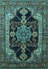 Oriental Turquoise Industrial Rug, urb2362turq