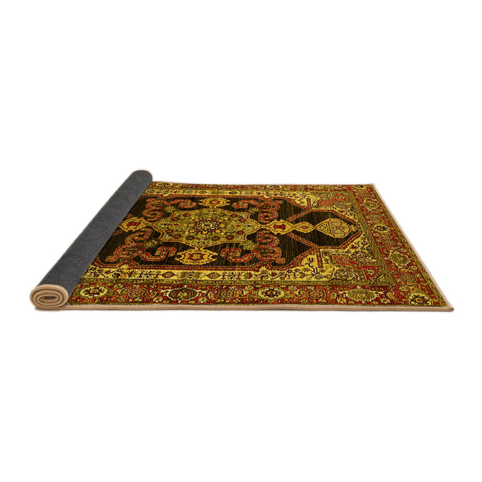Sideview of Oriental Yellow Industrial Rug, urb2362yw
