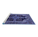 Sideview of Machine Washable Oriental Blue Industrial Rug, wshurb2362blu