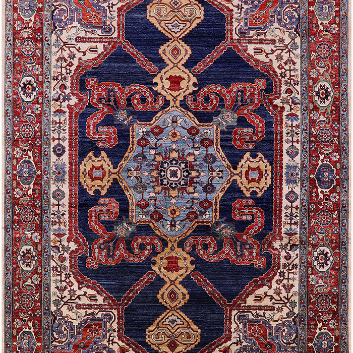 Mid-Century Modern Deep Red Oriental Rug, urb2362