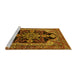 Sideview of Machine Washable Oriental Yellow Industrial Rug, wshurb2362yw