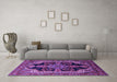 Machine Washable Oriental Purple Industrial Area Rugs in a Living Room, wshurb2362pur